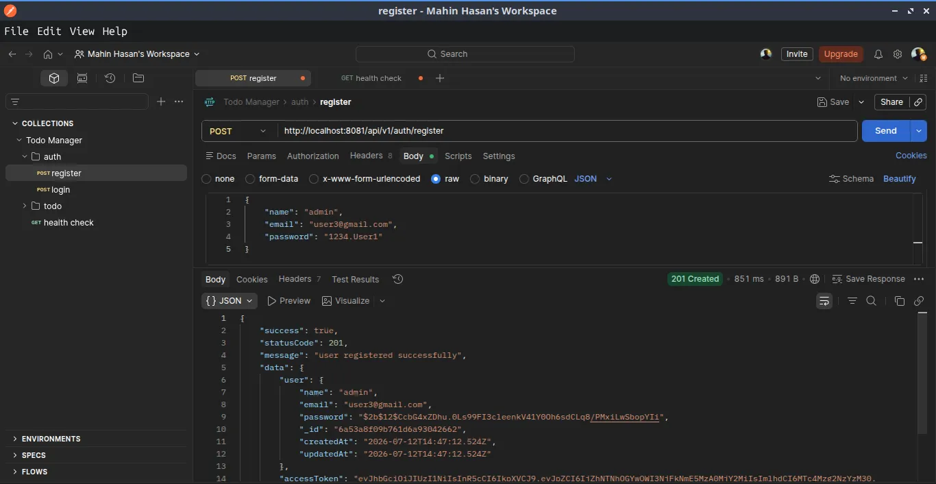 Enterprise-Grade Todo Manager API screenshot 2