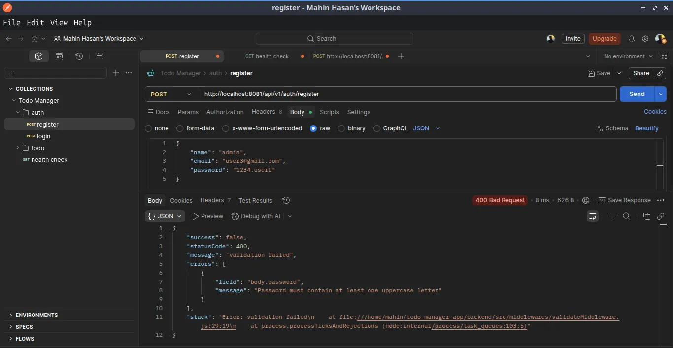 Enterprise-Grade Todo Manager API screenshot 4