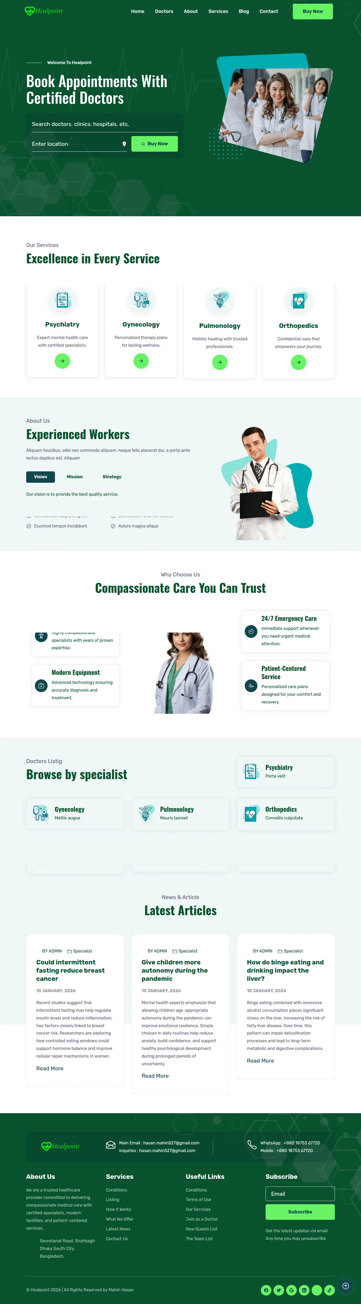 Healpoint — Healthcare Template