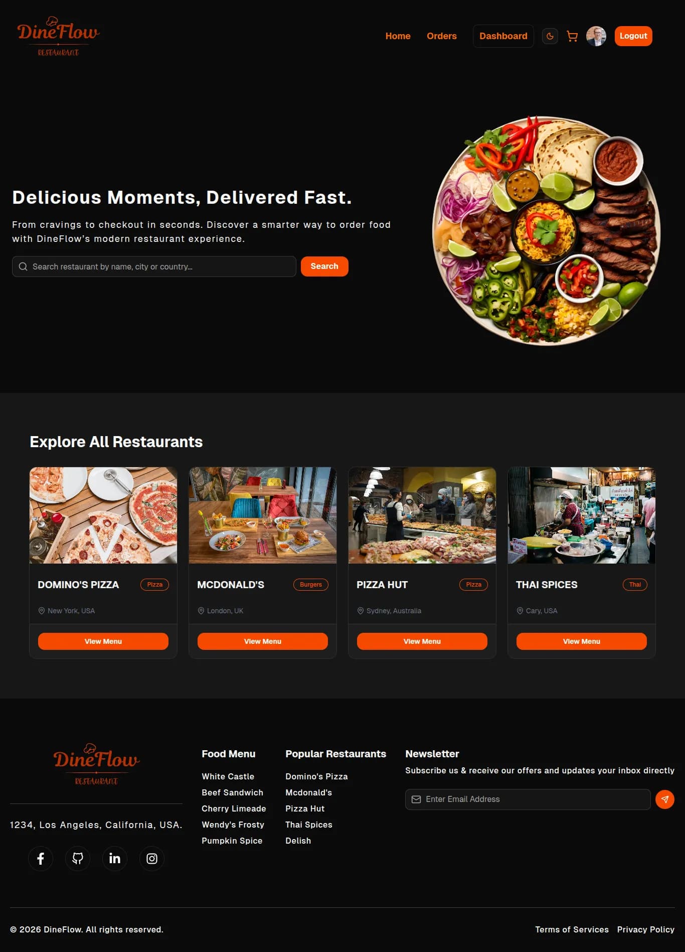 DineFlow — Restaurant Management System