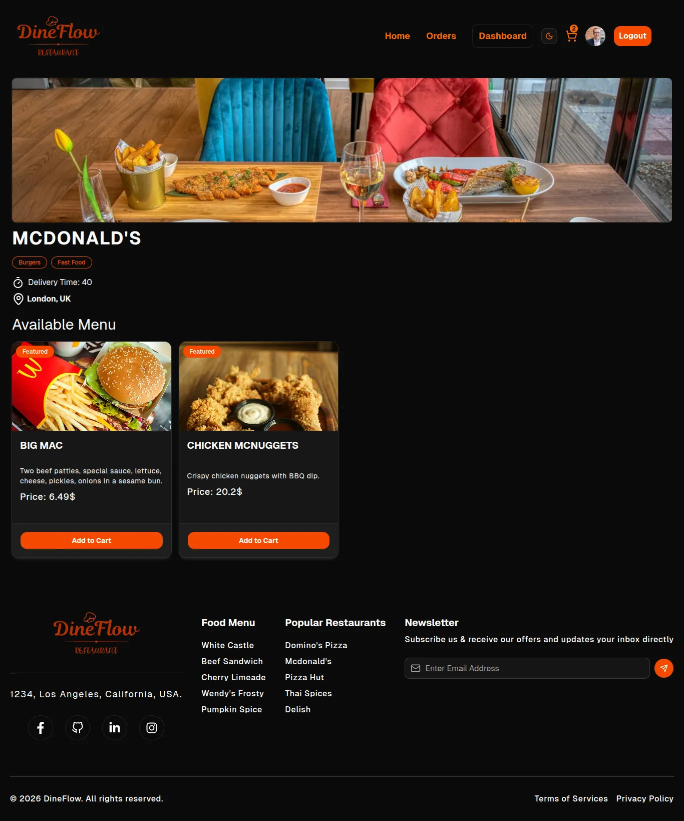 DineFlow — Restaurant Management System screenshot 2