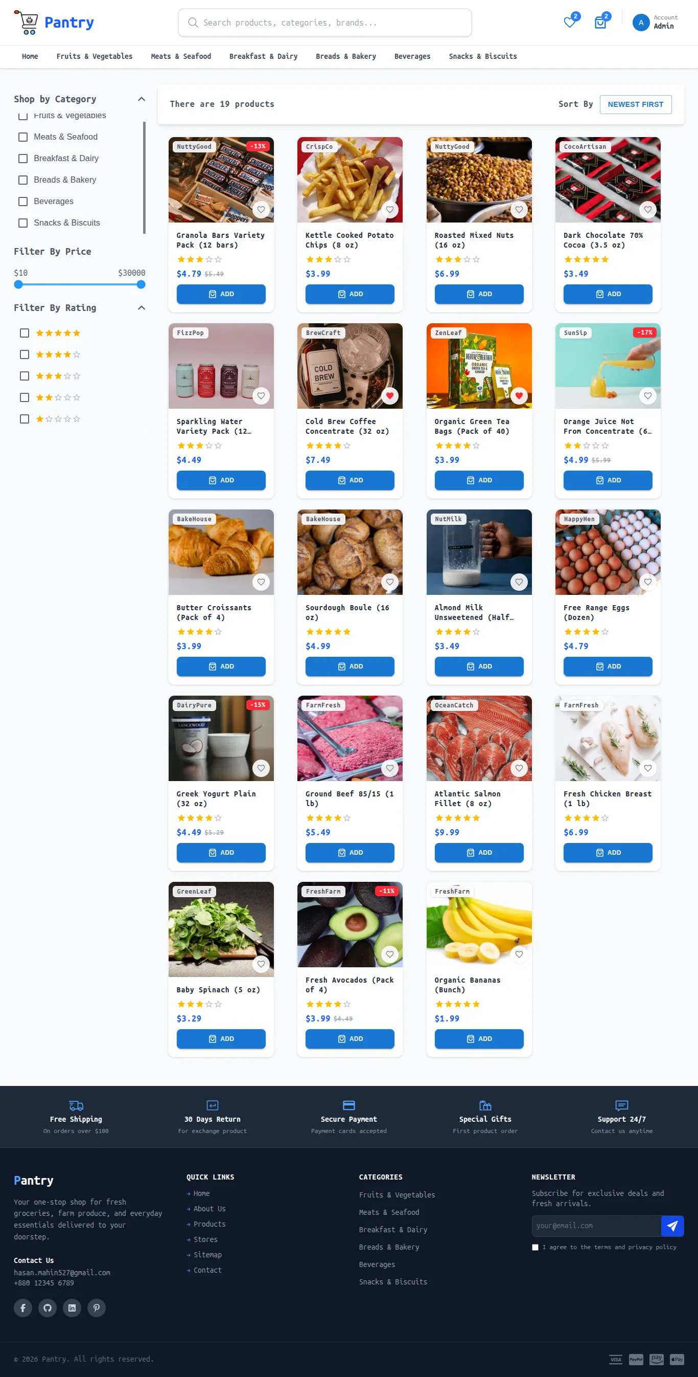 Pantry — E-Commerce Platform screenshot 2